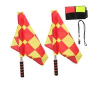 SUPVOX Professional Soccer Referee Kit with Red Yellow Cards Flags Stainless Steel Whistle and Record in Carry Case for Football Match Officials
