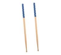 SUPVOX Professional Wood Drumsticks with Slip Rubber Grip Solid Wood Snare Drum Sticks for Drum Kits Handling Percussion Instrument for Boy Girl Beginners