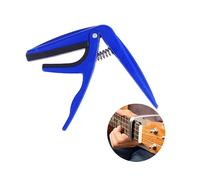SUPVOX Professional Zinc Alloy Ukulele Capo with Silicone Padding Single Handed Spring Clamp for Acoustic Electric and Classical Guitars Quick Adjust Tuning Accessory Blue