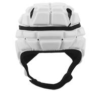 SUPVOX Protective Soft Shell Flag Football Helmet - Rugby Soccer Eva Foam Guardian Cap Head Protection Padded Headgear For Youth Kids Adults White