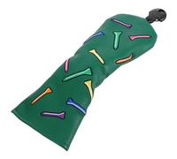 SUPVOX PU Golf Club Headcover with Embroidered Golf Tee Thick Plush Lining for Driver Fairway Wood Hybrid Putter Protection Lightweight for Travel and Daily Practice