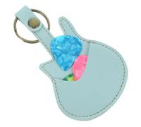 SUPVOX PU Guitar Pick Holder Pouch with Electric Guitar Picks Small Storage Bag for Acoustic Bass Ukulele Practical Portable Case for Guitarists Random Color