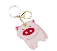 SUPVOX Pu Leather Animal Keychain Cute Pig Pendant Bag Decoration Key Accessory for Car Keys and Backpack Charm, Keyring for Women