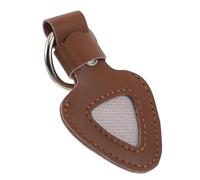 SUPVOX Pu Leather Guitar Pick Holder Brown with Keychain Compact Travel Guitar Pick Case Sleeve for On-The-go Guitarists