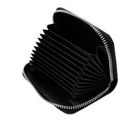 SUPVOX Pu Leather Lightweight Change Purse with Multiple Card Slots, Zippered Coin Pouch and Protective Small Wallet for Money Storage, Black, Compact Design for Travel and Everyday Use