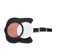 SUPVOX Pu Leather Luggage Tag with Adorable Cat Design, Travel Suitcase Label for Easy Identification, Black Fashion Baggage Tag with Handbag Name Card, for Flight and Trip Use