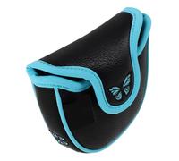 SUPVOX PU Leather Mallet Putter Cover with Soft Dustproof Lining Butterfly Embroidered Half Headcover for Golf Clubs Protective Sleeve for Men Golf Essentials
