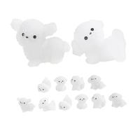 SUPVOX Puppy Figurines Portable Glow-in-the-dark Curly Haired 12pcs Resin Creative Dog Ornaments and Versatile Placement Mini Garden for Office and DIY Landscape Decor
