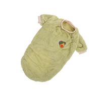 SUPVOX Puppy Warm Coat Soft Fleece Dog Winter Costume for Small to Medium Pets Adorable Green Pet Outfit with Neat Stitching Cozy Autumn and Winter Apparel for Puppies and Dogs