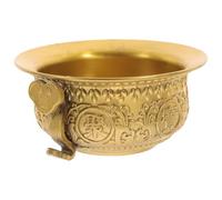 SUPVOX Pure Copper Golden Cornucopia Bowl Small Size Temple Offering Sacrificial Decor for Home Office Desktop Ornament Random Pattern for Worship and Party Random Style