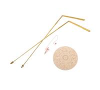 SUPVOX Pure Copper Retractable Dowsing Rods Kit with Pendulum and Mat for Ghost Hunting Water Divination Treasure Finding Portable and Lightweight Design