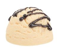 SUPVOX PVC Artificial Ice Cream Scoop Fake Ice Cream Balls Prop Small Brushed Vanilla Decorative Party Display Photography