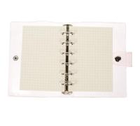 SUPVOX Pvc Flexible A7 Loose-leaf Binder Notebook Set with Sparkling Pink Cover and 45-page Grid Notepad, Detachable Scrapbooking Writing Journal for Students and Office Use