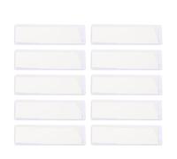 SUPVOX PVC Magnetic Label Holders 100x30mm White Adhesive Back 10pcs, Shelf Label Holders with Replaceable Paper Sleeves for Warehouse and Business Card Organization