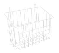 SUPVOX Rabbit Hay Feeder Rack for Cage Large White Iron Holder Sloped Basket Sturdy Bunny Feeder for Small Pets Guinea Pigs and Rabbits Indoor Feeding