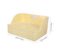 SUPVOX Rabbit Litter Box Trainer with High Walls Splashproof Large Corner Toilet Pan for Small Pets Guinea Pigs Hamsters Bunny Potty Trainer Promotes Clean Cage Habits