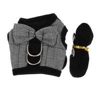 SUPVOX Rabbit Vest Harness Leash with Bow Tie, Soft Breathable Outdoor Small Pet Harness for Rabbits and Bunnies, Size M, Comfortable Walking Gear for Pet Owners