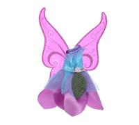 SUPVOX Rainbow Fairy Wings Doll Dress with Sparkling Butterfly Costume for Dolls Whimsical Fairy Dress Up Accessory for Birthday Parties and Halloween