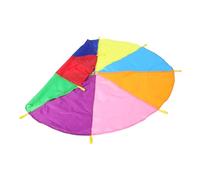 SUPVOX Rainbow Parachute with Handles for Team Building Outdoor Play Color Gym Coordination Game for Group Exercises
