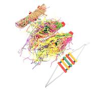 SUPVOX Rattan Woven Parrot Hanging Safe Chewing and Molar for Parakeets Cockatiels Lovebirds and Birds with Bright Colors to Attract Attention