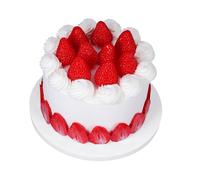 SUPVOX Realistic Artificial Birthday Cake Prop Faux Food Model for Staging Home Decor Bakery Displays Lightweight Highly Detailed Simulation Cake for Parties Events