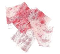 SUPVOX Realistic Bloody Gauze Cloth Strip for Halloween Party Decoration Creepy Scary Drape for Haunted Houses and Horror Scenes Durable Reusable Stained Cloth Adornments