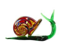 SUPVOX Realistic Glass Snail Figurine Miniature Statue Vivid Animal Desktop Ornament for Bonsai Decoration Educational and Decorative Animal Model