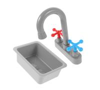 SUPVOX Realistic Mini Sink Basin for Pretend Play Faucet Kitchen Accessory Safe Compact Dishwasher Play Encouraging Cleanliness and Water Saving Habits