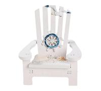 SUPVOX Realistic Miniature Beach Chair Model for Dollhouse White Mediterranean Style Mini Deck Chair Ornament Small Scale Beach Decor for Mini Gardens Potted Plants Party and Bar