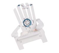 SUPVOX Realistic Miniature Beach Chair Model Mediterranean White Mini Deck Chair Prop for Dollhouse Furniture Stable Desktop Decoration for Mini House Layout and Micro Landscape