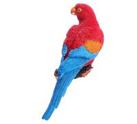 SUPVOX Realistic Resin Parrot Hanging Wall Decor with Lifelike Design and Red Colour, Bird Garden Ornament for Home and Patio Decoration