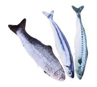 SUPVOX Realistic Simulation Fish Toy Interactive Catnip Kitten Toy Cat Teeth Cleaner Tease Cat Toy Plush Material Cat Plaything