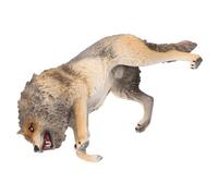 SUPVOX Realistic Small Wolf Figure Abs Wildlife Animal Model for Cognitive Learning Home and Desktop Decor Lightweight North American Sculpture