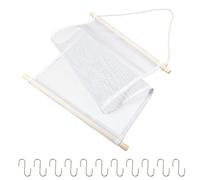 SUPVOX Rectangular Shape Hanging Earring Holder Jewelry Wood Organizer Wall-mounted Earring Display Rack Suitable for Home Jewelry Storage