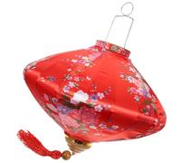 SUPVOX Red 2024 New Year Lantern Festival Pendant Household Lantern Pendant with Iron Wire and Cloth Material, Tassel Hanging Decor for Garden and Spring Festival, Creates Festive