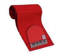 SUPVOX Red Microfiber Piano Keyboard Cover and Protective Gloves Set, 2pcs Dustproof Piano Accessories for 88-key Keyboard, Soft Cloth Protector for Home and Studio Use