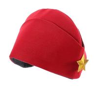 SUPVOX Red Nautical Sailor Hat for Women Marine Officer Boat-shaped Cap Headband Accessory for Dance Performances and Nautical Party Wear