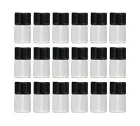 SUPVOX Refillable Glass Travel Bottles Small Empty Makeup Water Containers 50pcs for Cosmetics 1ml-5ml with Lightweight Pp and Abs Caps for Business Trip and Travel