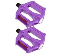 SUPVOX Replacement Bike Pedals for Kids 4.13 Inch Purple Flat Bicycle Pedals Wide Platform Non-Slip Cycling Parts Suitable for Children S Mountain and Road Bikes