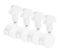 SUPVOX Replacement Casters for Furniture 4Pcs White Stem Brake Wheels Double Wheel for Pet Cage and Floor Protection at Home