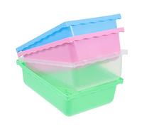 SUPVOX Replacement Hamster Bedpan Trays Plastic Cage Trays for Storage Cleaning Set of 4