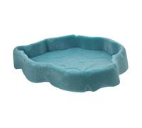 SUPVOX Reptile Feeding Bowl with Spill Edges Dual Food and Water Dish for Turtles Lizards Snakes Geckos Bearded Dragons Small Lake Blue Reptile Water Dish for Clean Feeding Environment