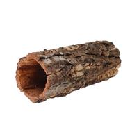 SUPVOX Reptile Hideout and Tortoise Hide Wooden Hollow Tree Trunk Hideaway 7.5cm Diameter X 20cm Height Habitat Décor for Geckos Lizards Snakes and Crabs