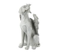 SUPVOX Resin Angel Dog Memorial Stone Statue for Pet Grave Outdoor Garden Tribute Figurine Bereavement Marker