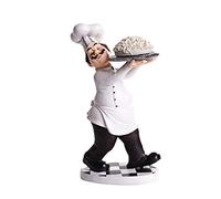 SUPVOX Resin Cooks Characters Figurines Delicate Sculpture Home Ornaments for Table Shelf Kitchen Decoration 4.72X3.07X9.29 Inch Chef Statue for Bakery Hotel Display