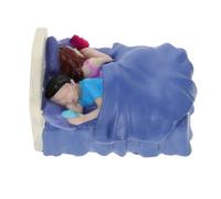 SUPVOX Resin Couple Dolls Figurines for Psychological Therapy Realistic Miniature Couple Bed Model Stress Management and Relationship Improvement Ornament for Home Education Training