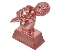 SUPVOX Resin Microphone Trophy Award for Music Competitions Lightweight Party Prize and Classroom Reward Copper Trophy Decoration for Singing Contests