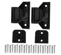 SUPVOX Retractable Baby Gate Replacement Parts Set Latches Brackets Screws Black Hardware for Child Safety Indoor Stair Doorway Mount Pet Safety