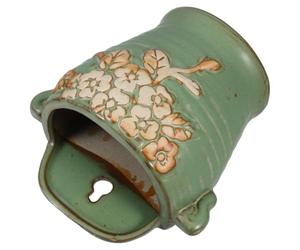 SUPVOX Retro Green Ceramic Wall Hanging Planter for Succulents | Indoor Balcony Flowerpot, Wall Mount Decorative Accent, for Spherical Cacti and Artificial Plants