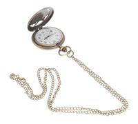 SUPVOX Retro Rose Flower Pattern Quartz Movement Pocket Watch Pendant Necklace Unisex Vintage Hanging Watch for Adults